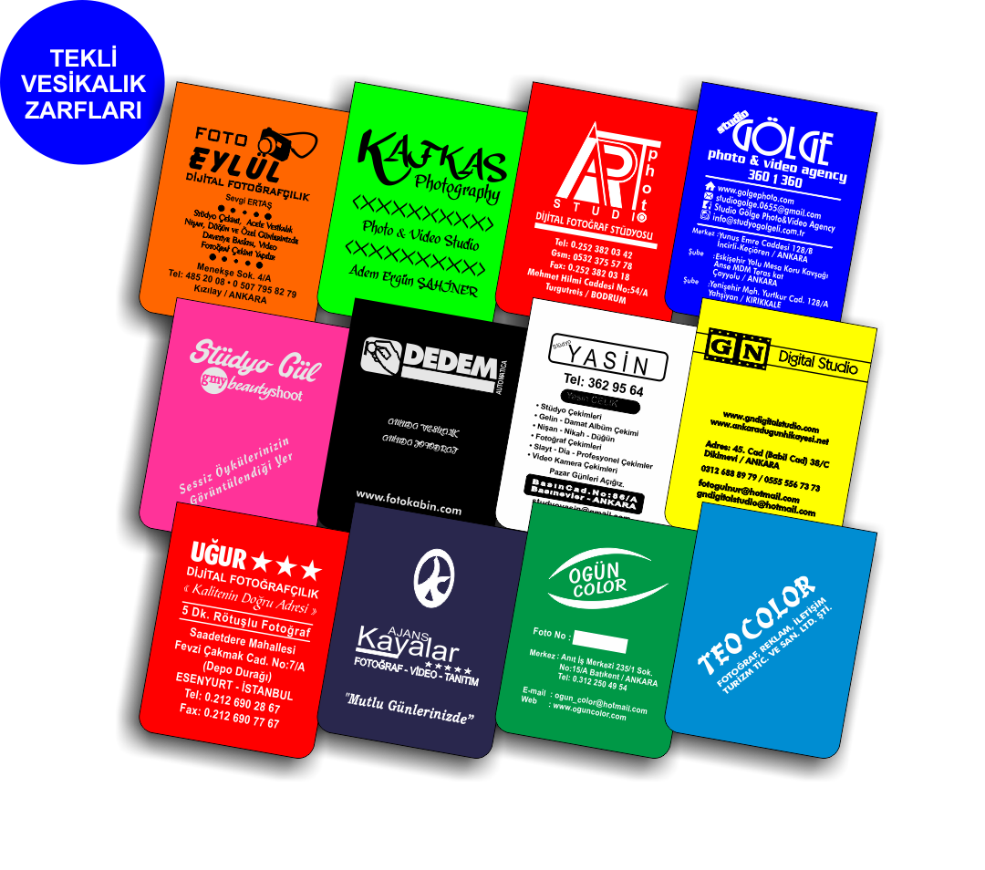 TEKL VESKALIK ZARFLARI